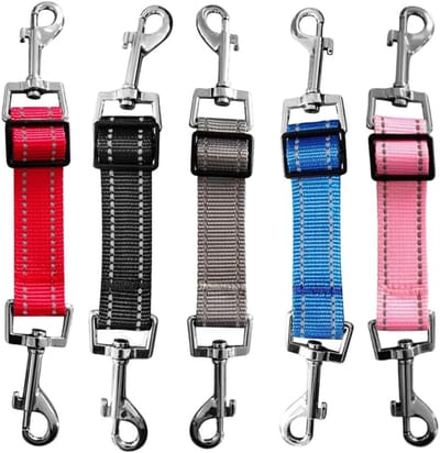 Verstelbare Reflecterende Hondentuig Clip - 5 Stuks Veiligheidsclip voor Hondentuig en Halsband, Ideaal voor Wandelen en Training