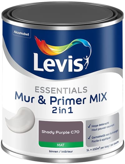 Levis - Essentials Mur & Primer Mix - Shady Purple C70 - Mengverf - 1 L