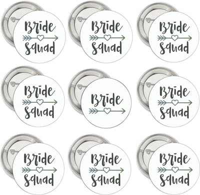 9-delige button set Bride en Bride Squad Tribal - bruid - bride to be - vrijgezellenfeest - bride squad - tribe - button