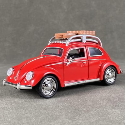 1:32 Volkswagen Coccinelle Version Voyage Berline Compacte Modèle Réduit en Métal Moulé sous Pression Voiture Jouet pour Enfants Voitures Rétro Classiques Vacances