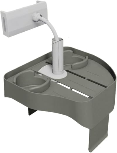 Zwembad Telefoon Houder - Bad Plateau - Buiten Ontspannen - Verstelbaar Klemontwerp - 28 x 28 x 11 cm - Grijs