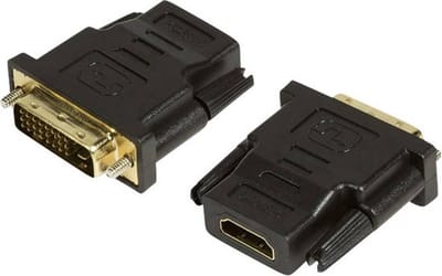 LogiLink AH0001 HDMI / DVI Adapter [1x HDMI-bus - 1x DVI-stekker 24+1-polig] Zwart