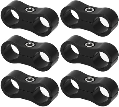 Allecto - Slangscheider Klem - Aluminium Slang Fitting Adapter - Zwart - Brandstofleiding Klem - Geschikt voor 3/8 Brandstofslang - 10 Stuks