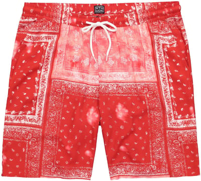 STHUGE - Heren - Bermuda elastische tailleband all-overprint - Chili rood - Maat 3XL