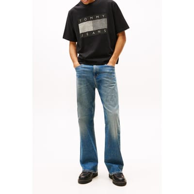Tommy Hilfiger Tjm 90s Distressed T-shirt Black Maat: L | T-shirts met Print Outlet | Heren | Zwart