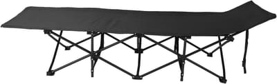 Opklapbaar Bed - Campingbed Logeerbed - Ontspannen Buiten - Roestvrijstalen Frame - 188 x 66 cm - Grijs