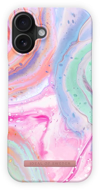 iDeal of Sweden Fashion Case met magnetische ring geschikt voor iPhone 16 Plus Pastel Marble