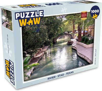 Puzzel Rivier - Stad - Texas - Legpuzzel - Puzzel 1000 stukjes volwassenen