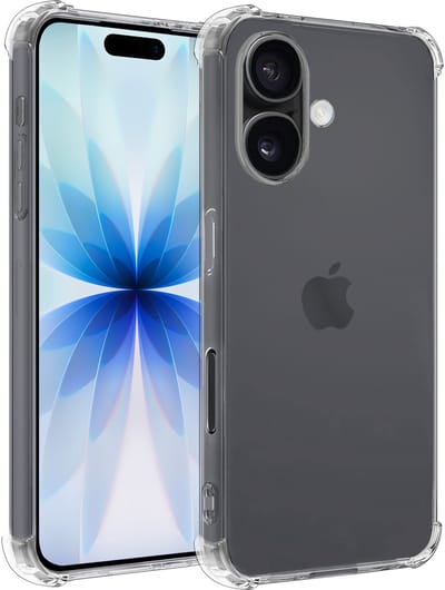 Hoesje - Geschikt voor Apple iPhone 17 - Sterk & Shockproof - Siliconen Shock Case - Hoes Cover - Telefoonhoes - Transparant