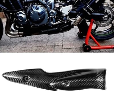 Uitlaatwarmtebeschermer voor motorfiets, Carbon Fiber Bescherming voor Uitlaatsysteem, Geschikt voor Kawasaki Z900 17-19, Verhoogt Veiligheid en Prestaties