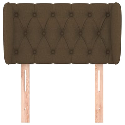 vidaXL - Hoofdbord - met - randen - 83x23x78/88 - cm - stof - donkerbruin
