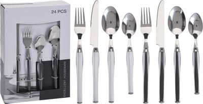 Excellent Houseware Bestekset - 24-delig - Wit