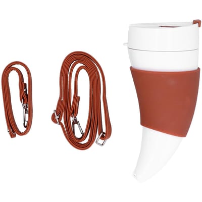 230ml Mok in Geitenhoornvorm Geïsoleerde Koffiekop met RVS Binnenkant voor Thuis Kantoor Wit wit