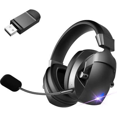 Casque de jeu, connexion filaire BT 2.4G TriMode, lumières LED colorées, suppression du bruit noir
