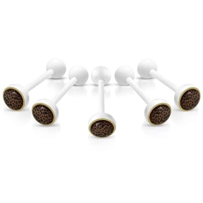 Aramat Jewels | Piercings | Bioplast Dierenprint Tongpiercing | Panter-Bruin | |8mm | Kunststof | Volwassenen | Verkleurd niet