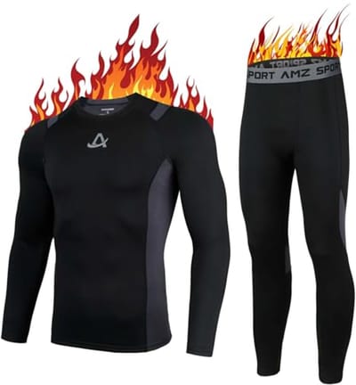 Warm Compressie Ondergoed Set voor Heren - Thermisch en Ademend