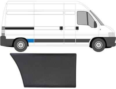 Achterste zijlijst sierlijst voor Citroen Jumper 2002-2006 / Rechts