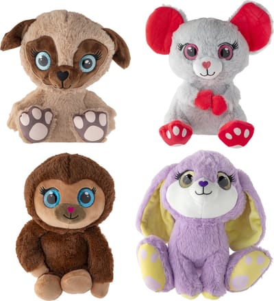 Ojo Knuffel Set van 4 Dierenknuffels - Grote Knuffel - 30 CM - Hoge Kwaliteit Pluche - Vulling van Gerecyclede PET-flessen