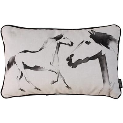 Gek op kussens! Sierkussen velvet two horses | 30 x 50 cm | velvet/polyester