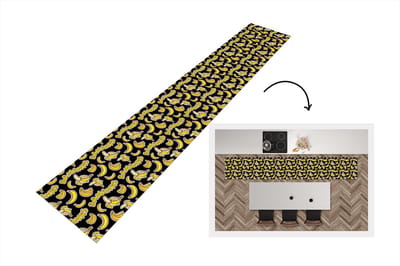 Keukenloper - Loper keuken - Banaan - Patronen - Fruit - 300x50 cm - Keukenloper vinyl