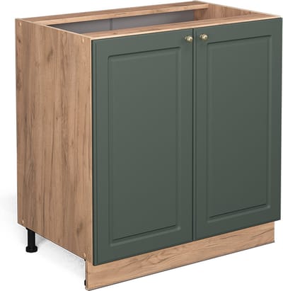 Vicco Fame-Line Keukenonderkast – 80 cm met legplank, zonder werkblad Groen-Goud Landhuis