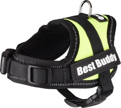 Flamingo Pluto Liberty - Harnas Honden - Harnas Best Buddy Pluto Neon Groen Xxxs 29-33cm 15mm - 1st - 129337 - 1st