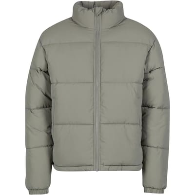 Urban Classics - Crinkle Gewatteerd jack - S - Olijfgroen