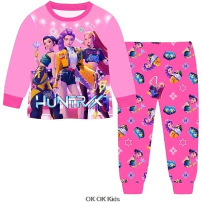 Kinderkleding Sets Jongens Nachtkleding Lange Mouw Broek Kleding Zachte Pyjama Set Kinderen Meisjes Pyjama 1-10J kids 100 blue
