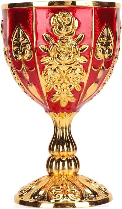 Vintage Goblet van 10 cm van massief zinklegering met retro bloemenpatroon voor feesten en evenementen