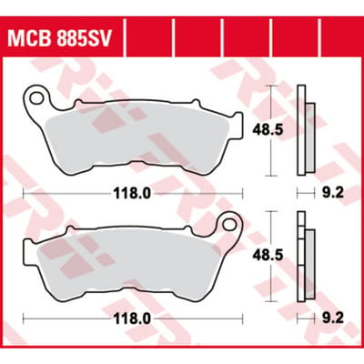 Remblokset TRW MCB885SV
