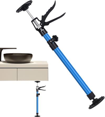 Handhefkrik - Arbeidsbesparend systeem - Kasten Plaatsen - Verstelbare steunstang - 30-115cm bereik - Blauw
