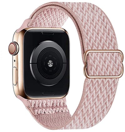 Innerlight® Nylon - Roze - 38mm / 40mm / 41mm - Nylon bandje geschikt voor Apple Watch - Geschikt als Apple Watch bandje voor Series 1/2/3/4/5/6/7/8/9/10 42mm/11 42mm/SE