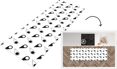 Keukenloper - Loper keuken - Kompas - Patronen - Reizen - 150x50 cm - Keukenloper vinyl