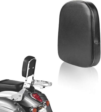 Motorfiets Rugsteun - Passagiers Kussen - Comfortabel Rijden - Universele Pasvorm - 22 x 18 cm - Zwart