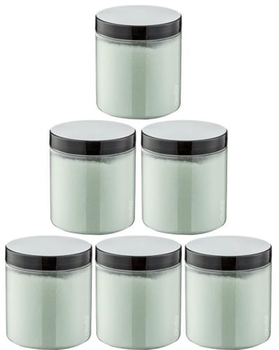 Scrubzout Eucalyptus - 300 gram - Pot met zwarte deksel - set van 6 stuks - Hydraterende Lichaamsscrub
