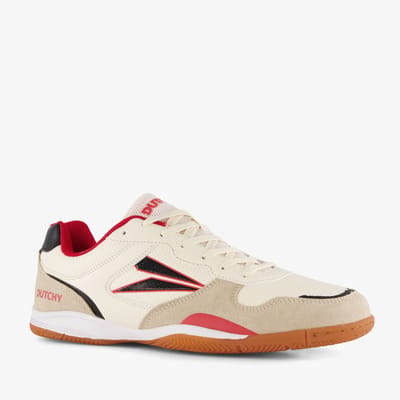 Dutchy Sharp heren zaalschoenen IC beige rood - Maat 39 - Uitneembare zool