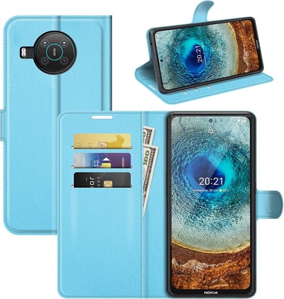 Coverup Hoesje - Geschikt voor Nokia X10 / X20 Hoesje - Coverup Book Case - Lichtblauw