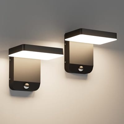 LED Buiten Wandlamp met Bewegingsmelder - IP65 Waterdicht, 4000K Neutraal Wit Licht voor Tuinen, Balkons en Garages