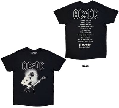 AC/DC - Angus Putland EU Tour '25 Heren Tshirt - M - Zwart