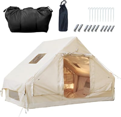 Opblaasbare Tent - Luchttent Camping - Kamperen en Reizen - Snel Opblaasbaar - 300 x 210 x 200 cm - Beige