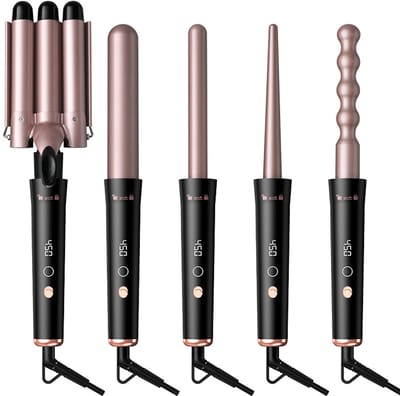 5 in 1 Airstyler met Diffuser - Multistyler - met temperatuurdisplay en 5 verwisselbare keramische opzetstukken