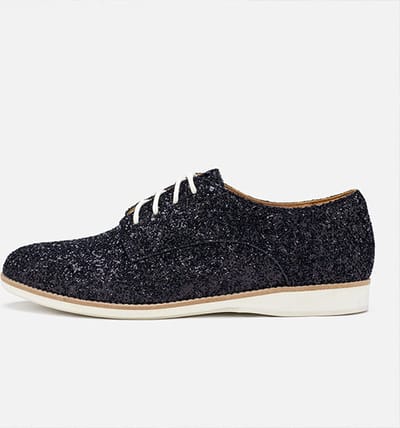 Rollie | Dames | Veterschoen | Derby Black Sparkle | Maat 37