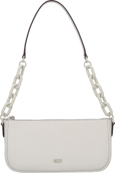 DKNY Leren Schoudertas Frankie TZ Demi Shoulderbag Pebble Crème