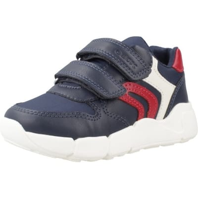 GEOX FLEXYPER MINI PEUTERJONGENS Sneakers - MARINEBLAUW/ROOD - Maat 21