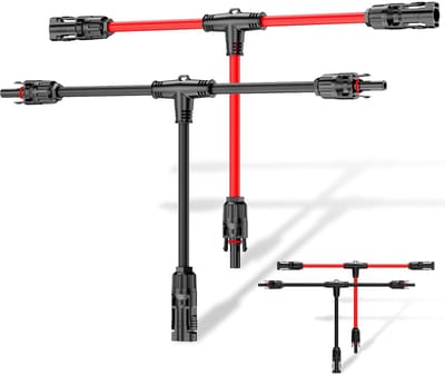 Y-Splitter Zonnepaneel Aansluitkabel voor Parallelle Verbinding - 30A, 1000V - 6m²