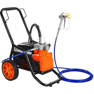 Pulvérisateur de peinture sans air sur chariot Diaphragme Pulvérisateur de peinture sans air 1700W Électrique