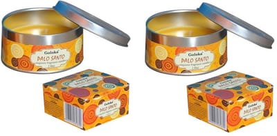 Goloka - palo santo - heilig hout - geurkaars - sojawas - 2 stuks