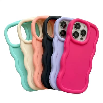 Meer kleurige siliconen telefoon hoesje set geschikt voor iPhone 17 dames en meisjes – 6 stuks backcover met groot camera uitsparing, effen kleuren, flexibel ontwerp