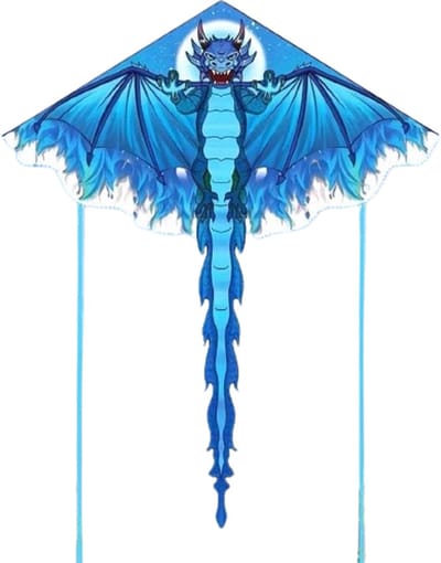 Nivard Vlieger Voor Strand - Kite Vliegers - Kindervlieger - Draak - Blauw