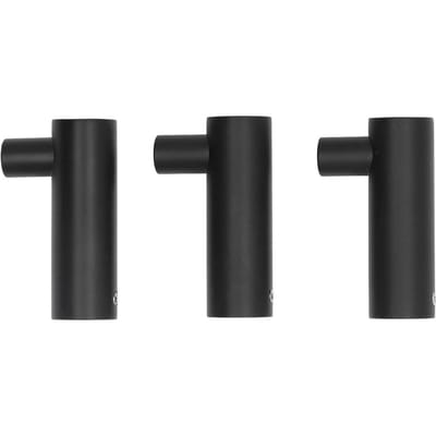 3pcs Crochets Porte-Serviettes de Bain Noir Mat Acier Inoxydable Crochets Muraux pour Serviettes pour Salle de Bain Cuisine Balcon Noir Mat black